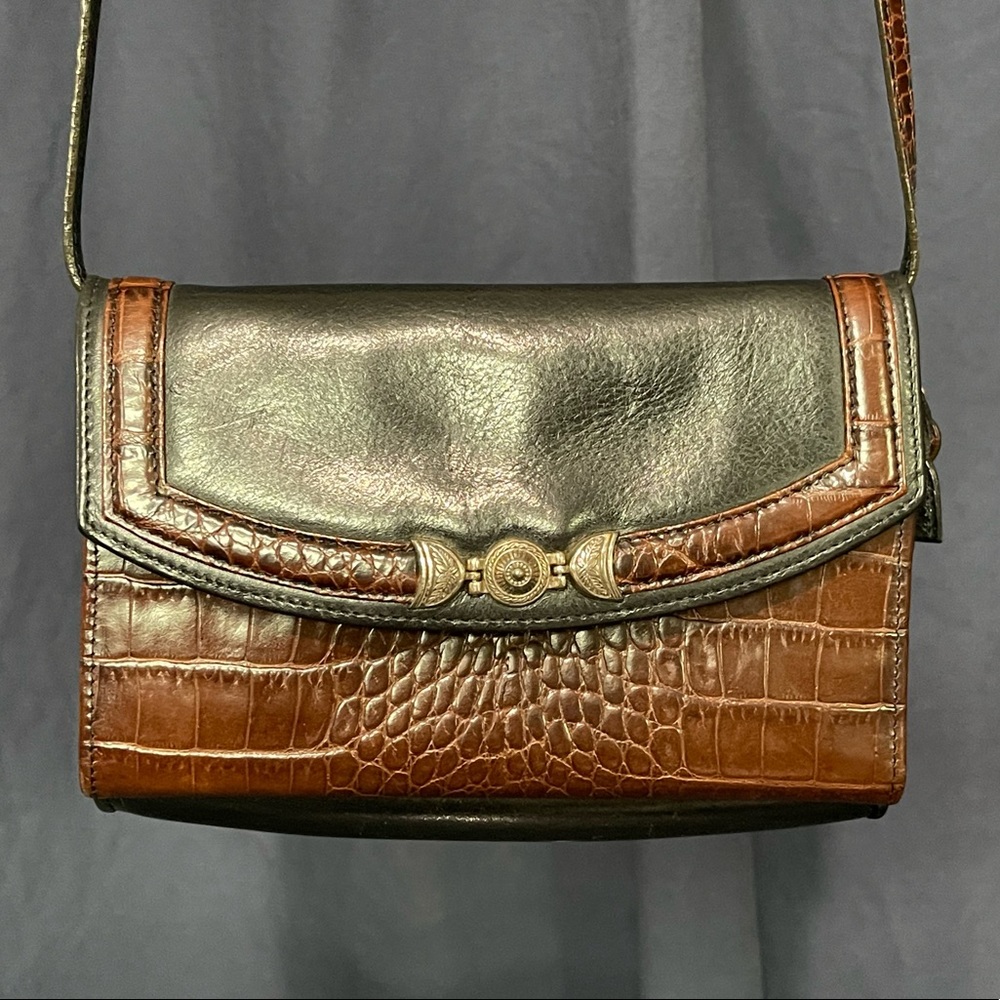 Brighton, Cross-body, Black and Brown leather